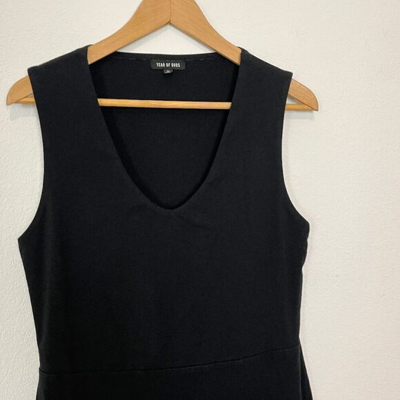 Year of Ours Body Black Sleeveless V-Neck Jumpsuit Onesie Women's Size XL - Picture 3 of 6